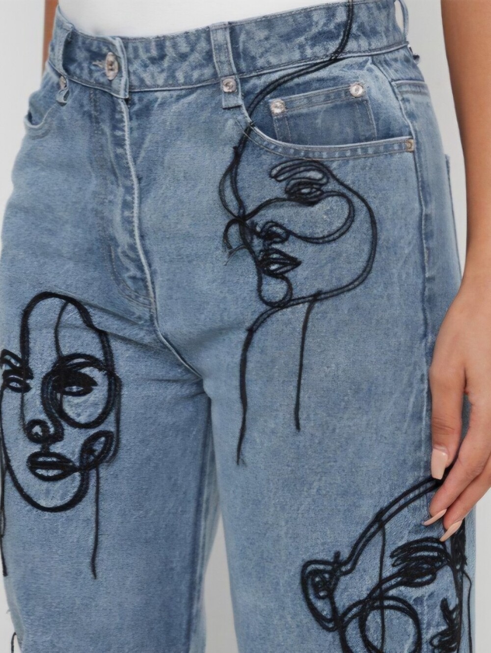 Manière De Voir Line Art Jeans. Size 8